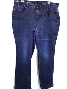 NWOT Talbots Heritage Straight Leg Dark Wash Jeans Size 16WP